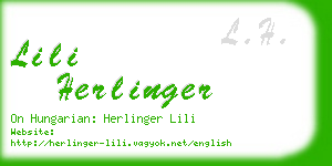 lili herlinger business card